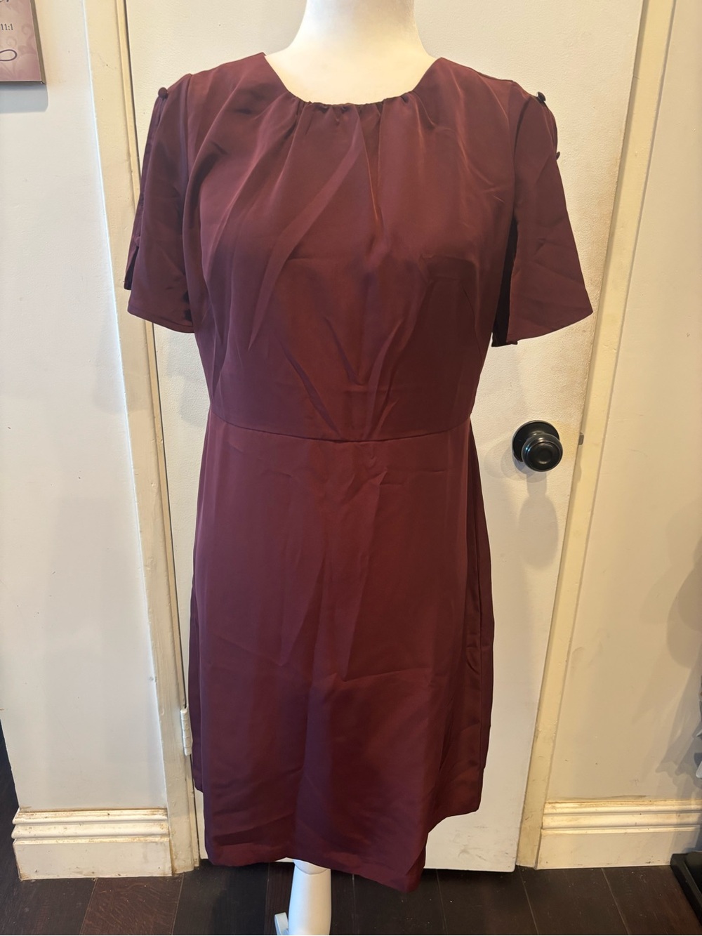 Ann Taylor Factory Short Sleeve Brown Shift Dress